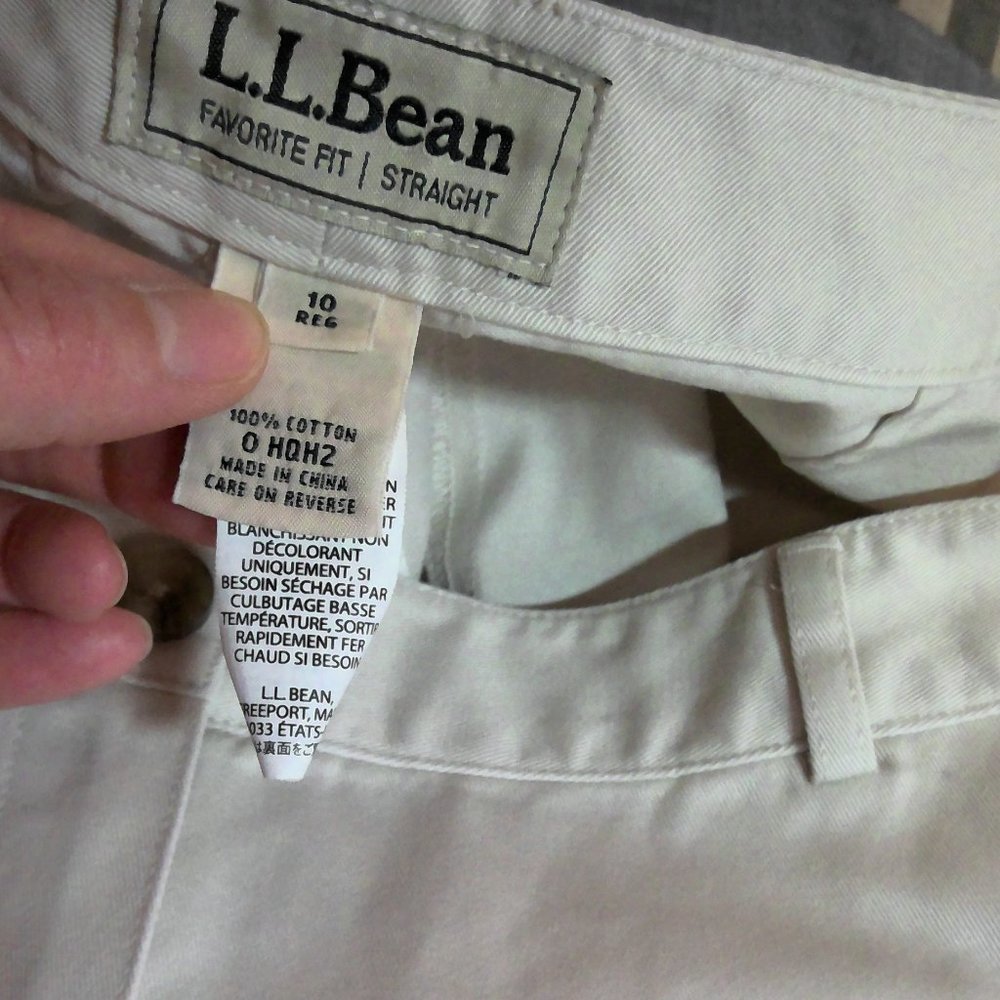 LL Bean Favorite Fit Straight-Leg Khaki Pants-100% Cotton